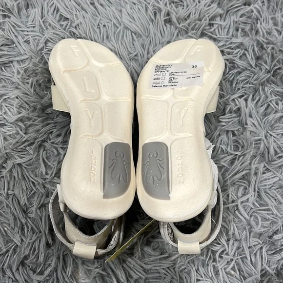 NEW • Fly London • Mafi Ankel Strap Leather Sandals Off White 36 / 6 Womens - Picture 4 of 5